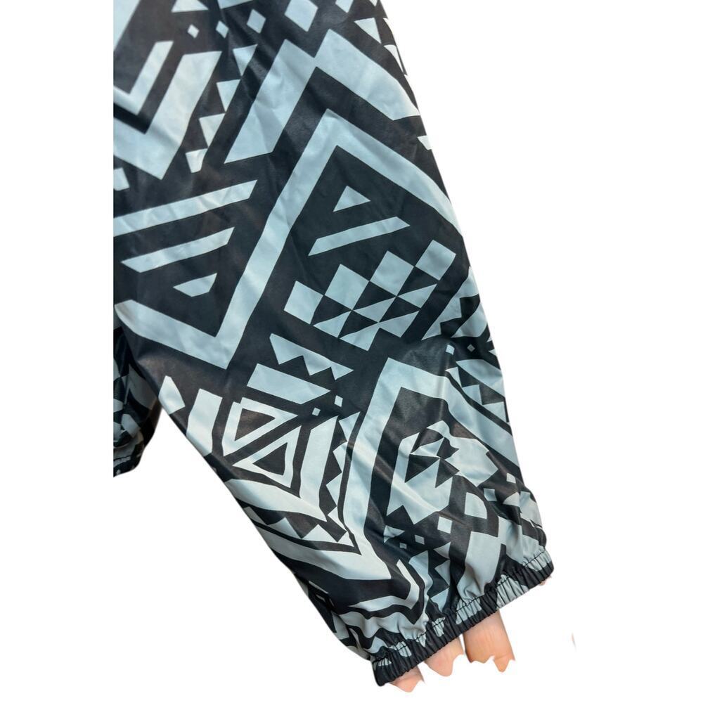 Victoria's Secret PINK Gray Black Aztec Print Anorak Pullover Windbreaker M/L - Picture 6 of 10